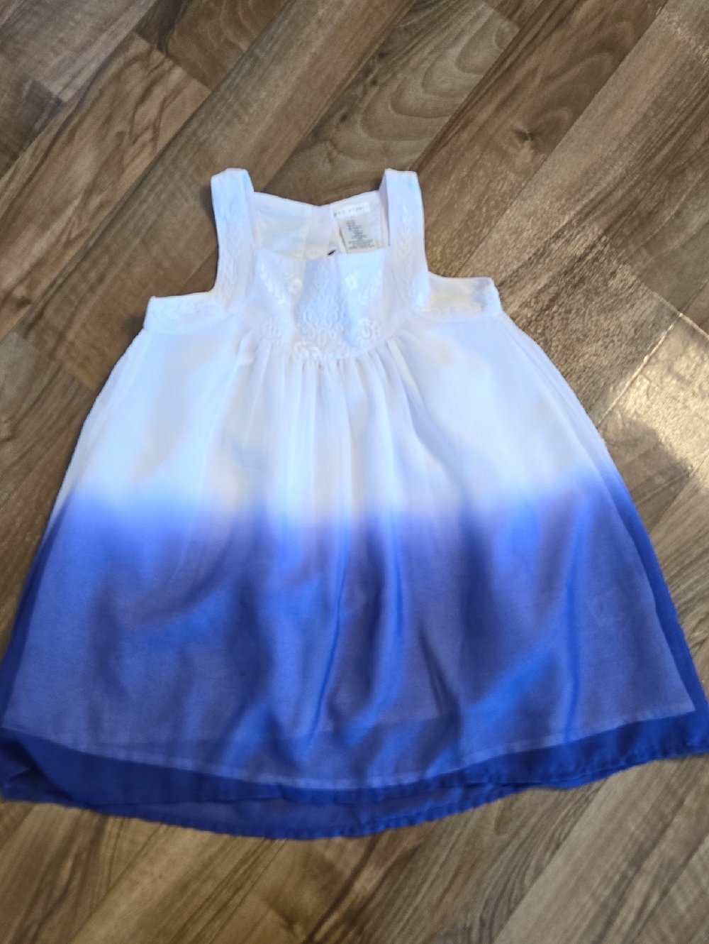 Max Studio White to Blue Ombre Girls Dress Top